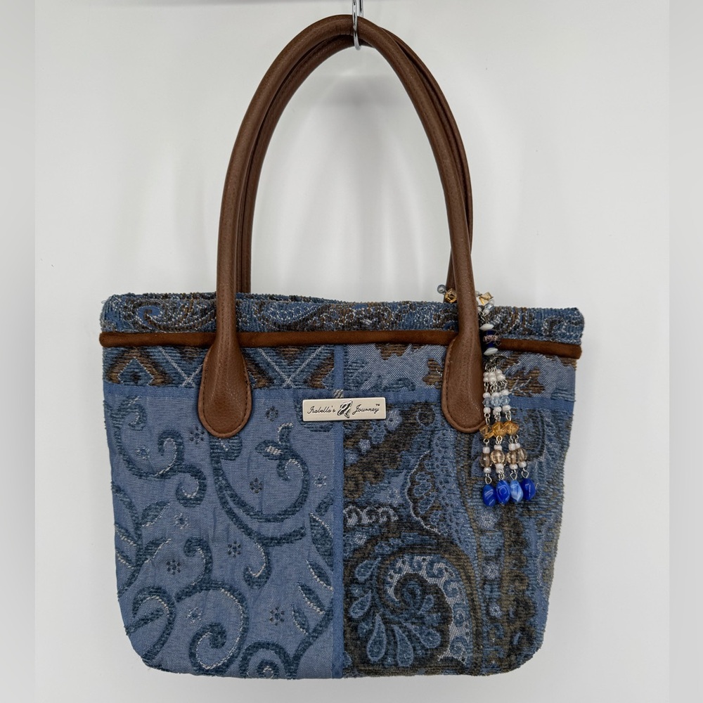 Isabella's Journey Vintage Tapestry Handbag Bag Floral Print Purse Y2K Retro